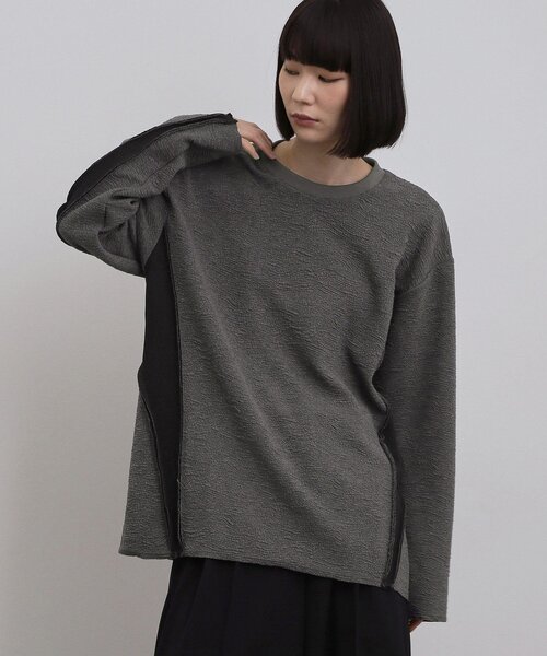 tk.TAKEO KIKUCHI（ティーケータケオキクチ）の「アルチザンカットフクレジャカードカットソー（Tシャツ/カットソー・メンズ・ブラック/チャコールグレー/ホワイト・02/03）」の17枚目の写真