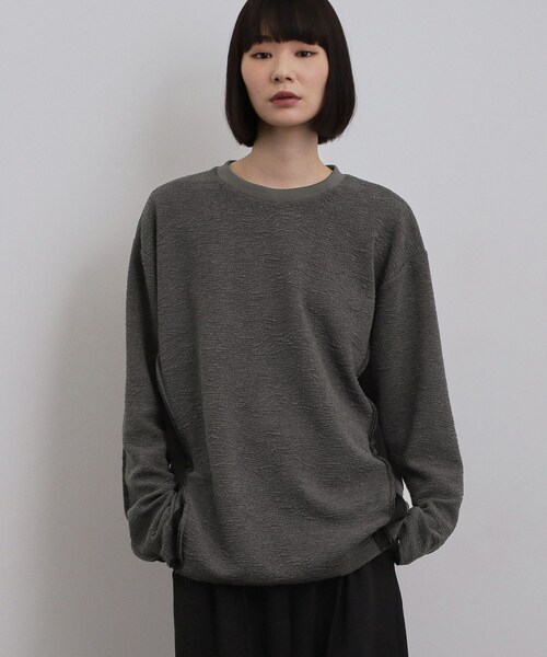 tk.TAKEO KIKUCHI（ティーケータケオキクチ）の「アルチザンカットフクレジャカードカットソー（Tシャツ/カットソー・メンズ・ブラック/チャコールグレー/ホワイト・02/03）」の18枚目の写真