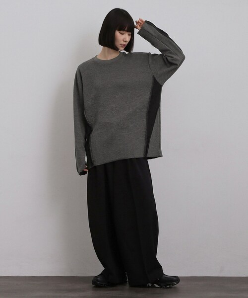 tk.TAKEO KIKUCHI（ティーケータケオキクチ）の「アルチザンカットフクレジャカードカットソー（Tシャツ/カットソー・メンズ・ブラック/チャコールグレー/ホワイト・02/03）」の19枚目の写真