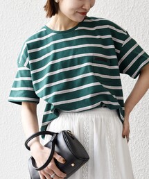 SHIPS any:〈洗濯機可能〉マルチボーダー ワイド TEE