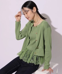 Mystrada | ペプラムレースニットアンサンブル(ニット/セーター)