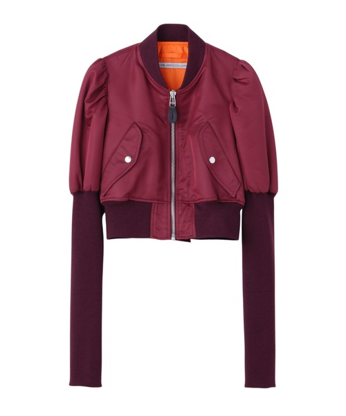 JOHN LAWRENCE SULLIVAN（ジョンローレンスサリバン）の「NYLON BOLERO BOMBER JACKET（Tシャツ/カットソー・レディース・ブラック/カーキ/ボルドー・SMALL/MEDIUM）」の3枚目の写真