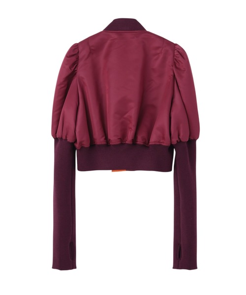 JOHN LAWRENCE SULLIVAN（ジョンローレンスサリバン）の「NYLON BOLERO BOMBER JACKET（Tシャツ/カットソー・レディース・ブラック/カーキ/ボルドー・SMALL/MEDIUM）」の5枚目の写真