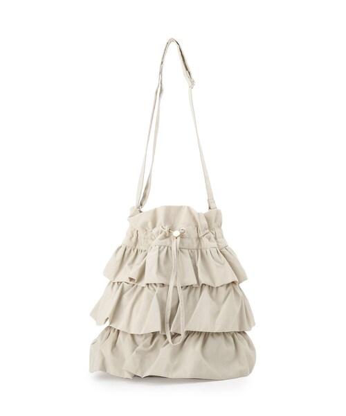 grove（グローブ）の「【撥水】ティアードドロストショルダー（ショルダーバッグ・レディース・ダークグレー/ブラック/ナチュラル・00）」の12枚目の写真