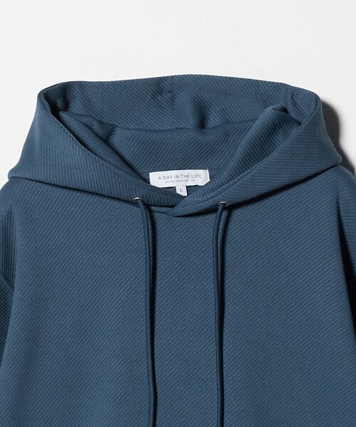 A DAY IN THE LIFE UNITED ARROWS(アデイインザライフユナイテッドアローズ)の「バウンシー ツイル ジャガード パーカー<A DAY IN THE LIFE>(パーカー・メンズ・ブラック/ライトグレー/コバルトブルー・L/M)」の5枚目の写真
