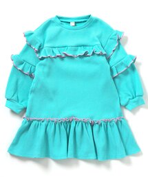 apres les cours（アプレレクール）の「ワッフルメニーフリルワンピース_ジュニア対応（ワンピース）」