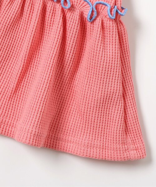 apres les cours（アプレレクール）の「ワッフルメニーフリルワンピース_ジュニア対応（ワンピース・キッズ・ターコイズブルー/ブラック/アイボリー/イエロー/サーモンピンク・90/80/110/100/140/130/120）」の19枚目の写真