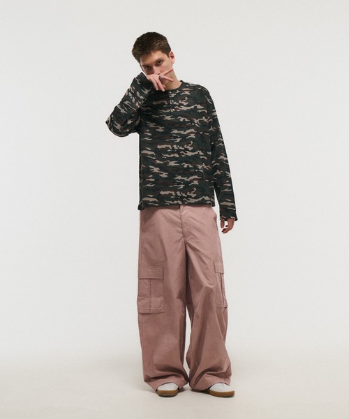 ACID WASH NYRON CARGO PANTS / アシッドウォッシュナイロンカーゴ