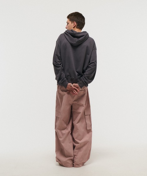 ILL'S(イルズ)の「ACID WASH NYRON CARGO PANTS / アシッドウォッシュナイロンカーゴパンツ ドローコード メンズ レディース ユニセックス(カーゴパンツ・メンズ・ブラック/グレー/ピンク・M/L)」の7枚目の写真