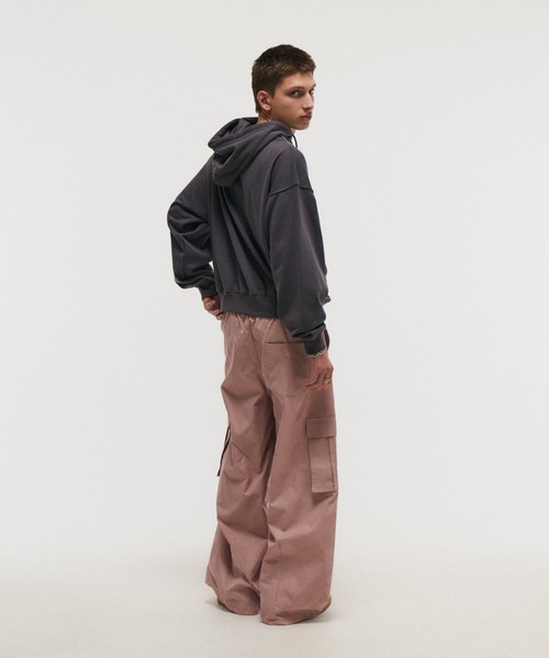 ILL'S(イルズ)の「ACID WASH NYRON CARGO PANTS / アシッドウォッシュナイロンカーゴパンツ ドローコード メンズ レディース ユニセックス(カーゴパンツ・メンズ・ブラック/グレー/ピンク・M/L)」の8枚目の写真