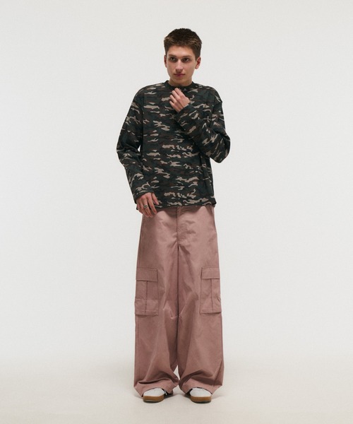 ILL'S(イルズ)の「ACID WASH NYRON CARGO PANTS / アシッドウォッシュナイロンカーゴパンツ ドローコード メンズ レディース ユニセックス(カーゴパンツ・メンズ・ブラック/グレー/ピンク・M/L)」の10枚目の写真