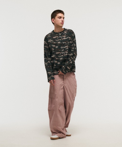 ILL'S(イルズ)の「ACID WASH NYRON CARGO PANTS / アシッドウォッシュナイロンカーゴパンツ ドローコード メンズ レディース ユニセックス(カーゴパンツ・メンズ・ブラック/グレー/ピンク・M/L)」の11枚目の写真
