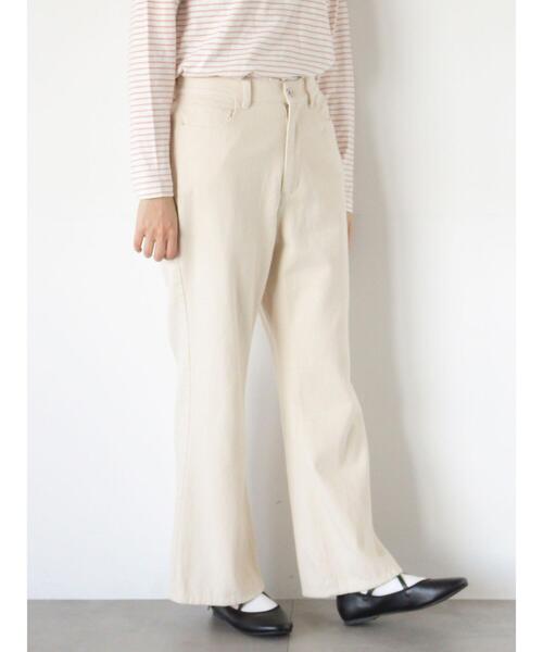 Samansa Mos2（サマンサ モスモス）の「【オーガニックコットン】デニムフレアパンツ（その他パンツ・レディース・サックスブルー/ブルー/キナリ・L/XL/S/M）」の10枚目の写真