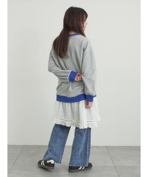 Samansa Mos2（サマンサ モスモス）の「【オーガニックコットン】デニムフレアパンツ（その他パンツ・レディース・サックスブルー/ブルー/キナリ・L/XL/S/M）」の18枚目の写真