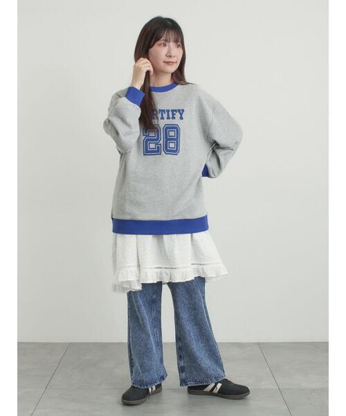 Samansa Mos2（サマンサ モスモス）の「【オーガニックコットン】デニムフレアパンツ（その他パンツ・レディース・サックスブルー/ブルー/キナリ・L/XL/S/M）」の19枚目の写真