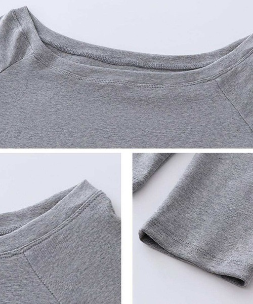 maison de LATIR(メゾンドラティール)の「綺麗め抜け感作る大人オフショルカットソー(Tシャツ/カットソー・レディース・ホワイト/ブラック/グレー・FREE)」の12枚目の写真