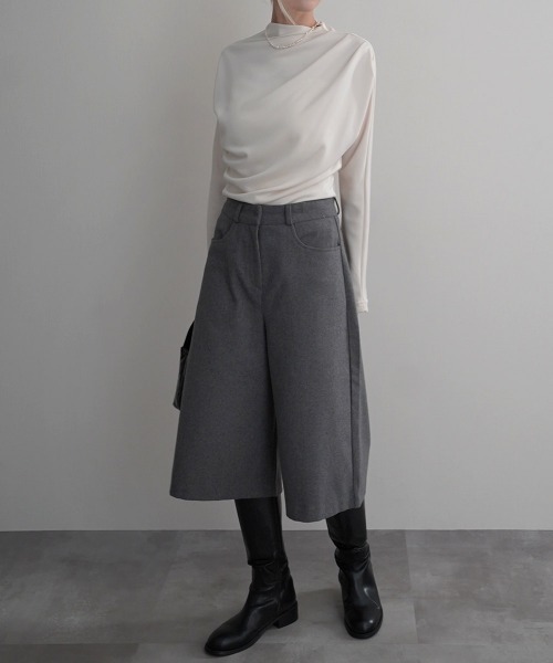 Rashik(ラシク)の「【Rashik】エレガントドレープハイネックトップス(Tシャツ/カットソー・レディース・アイボリー/ブラック/ベージュ/チャコール・FREE)」の20枚目の写真