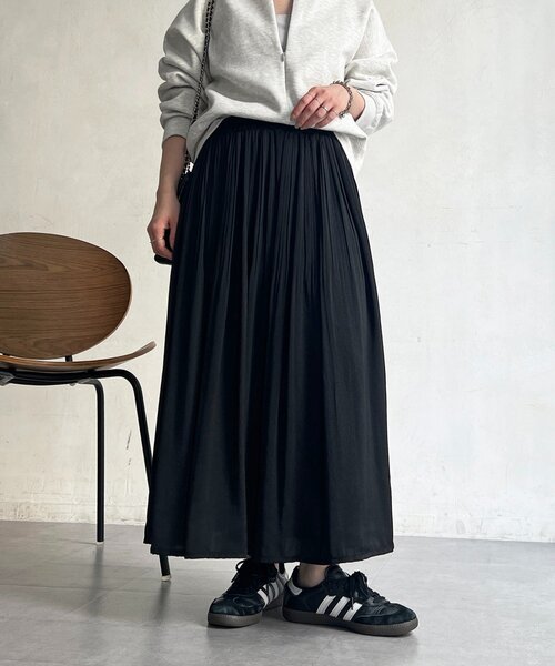 un dix cors（アンディコール）の「ヴィンテージサテンプリーツスカート（スカート・レディース・ブラック/グリーン/ピンク/ブルー系その他・FREE）」の5枚目の写真