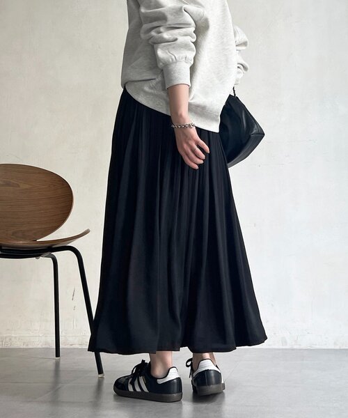 un dix cors（アンディコール）の「ヴィンテージサテンプリーツスカート（スカート・レディース・ブラック/グリーン/ピンク/ブルー系その他・FREE）」の6枚目の写真