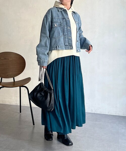 un dix cors（アンディコール）の「ヴィンテージサテンプリーツスカート（スカート・レディース・ブラック/グリーン/ピンク/ブルー系その他・FREE）」の19枚目の写真