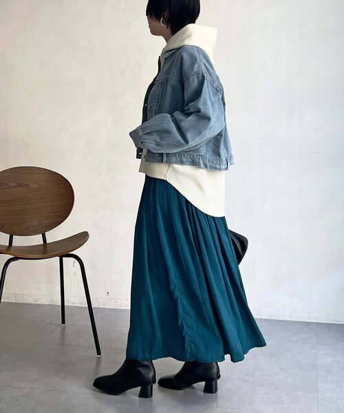 un dix cors（アンディコール）の「ヴィンテージサテンプリーツスカート（スカート・レディース・ブラック/グリーン/ピンク/ブルー系その他・FREE）」の20枚目の写真