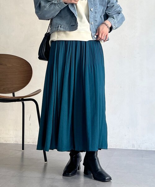 un dix cors（アンディコール）の「ヴィンテージサテンプリーツスカート（スカート・レディース・ブラック/グリーン/ピンク/ブルー系その他・FREE）」の21枚目の写真