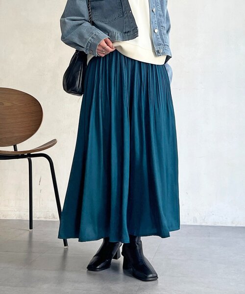 un dix cors（アンディコール）の「ヴィンテージサテンプリーツスカート（スカート・レディース・ブラック/グリーン/ピンク/ブルー系その他・FREE）」の22枚目の写真