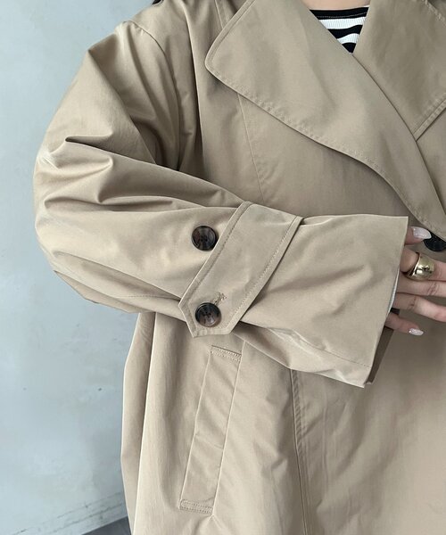 prose verse（プロズヴェール）の「バックギャザーミドル丈Aライントレンチコート（トレンチコート・レディース・ベージュ・LARGE/MEDIUM/SMALL）」の21枚目の写真