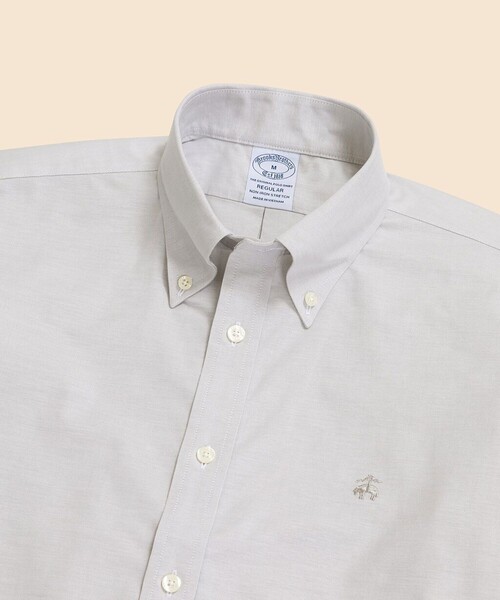 BROOKS BROTHERS(ブルックスブラザーズ)の「ストレッチオックスフォード GFロゴ シーズナルカラー カジュアルシャツ Regular Fit(シャツ/ブラウス・メンズ・ブラック/グレー・X-LARGE/SMALL/MEDIUM/LARGE)」の6枚目の写真