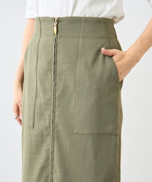 RIVE DROITE(リヴドロワ)の「【ウオッシャブル】フロントZIPタイトスカート(スカート・レディース・カーキ/ブラウン/オフホワイト・36/38)」の6枚目の写真