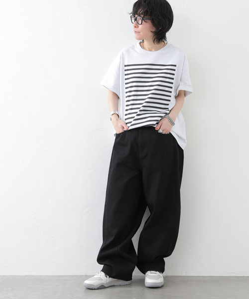 JOURNAL STANDARD LUXE（ジャーナルスタンダード　ラックス）の「11OZデニム スウィッチパンツ（001/010）（デニムパンツ・レディース・ブラック/ホワイト・SMALL/MEDIUM）」の3枚目の写真