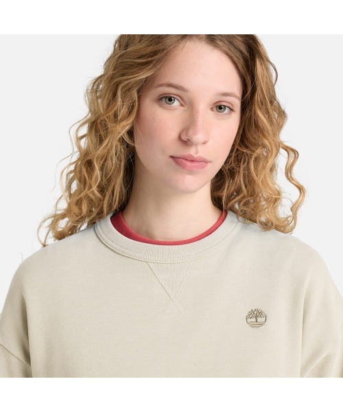 Timberland(ティンバーランド)の「クルーネック スウェットシャツ レディース(スウェット・レディース・アイボリー・LARGE/X-LARGE/SMALL/MEDIUM)」の3枚目の写真