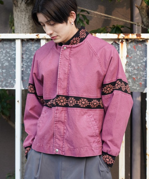 PENNEYS(ぺニーズ)の「PENNEY'S / ぺニーズ DUCK SANTA FE JACKET ダック ユーズド加工 ネイティブジャケット(ブルゾン・メンズ・ワイン/チャコールグレー/ブラック・MEDIUM/LARGE)」の3枚目の写真