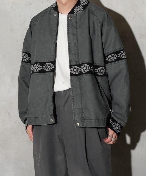 PENNEYS(ぺニーズ)の「PENNEY'S / ぺニーズ DUCK SANTA FE JACKET ダック ユーズド加工 ネイティブジャケット(ブルゾン・メンズ・ワイン/チャコールグレー/ブラック・MEDIUM/LARGE)」の12枚目の写真