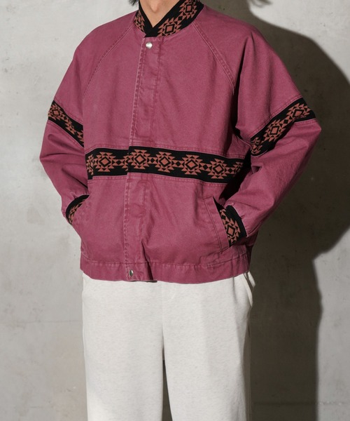 PENNEYS(ぺニーズ)の「PENNEY'S / ぺニーズ DUCK SANTA FE JACKET ダック ユーズド加工 ネイティブジャケット(ブルゾン・メンズ・ワイン/チャコールグレー/ブラック・MEDIUM/LARGE)」の14枚目の写真