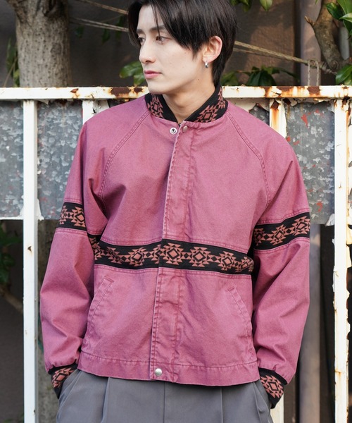PENNEYS(ぺニーズ)の「PENNEY'S / ぺニーズ DUCK SANTA FE JACKET ダック ユーズド加工 ネイティブジャケット(ブルゾン・メンズ・ワイン/チャコールグレー/ブラック・MEDIUM/LARGE)」の6枚目の写真