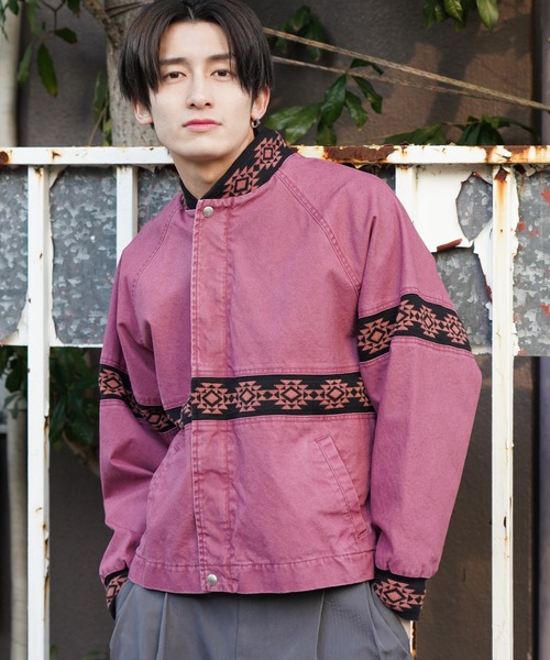 PENNEYS(ぺニーズ)の「PENNEY'S / ぺニーズ DUCK SANTA FE JACKET ダック ユーズド加工 ネイティブジャケット(ブルゾン・メンズ・ワイン/チャコールグレー/ブラック・MEDIUM/LARGE)」の7枚目の写真