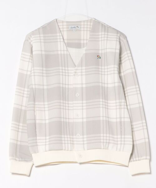 Arnold Palmer（アーノルドパーマー）の「シルキーポンチ チェックプリント カーディガン（カーディガン/ボレロ・レディース・アイボリー/チャコールグレー・S/LL/L/M/XS）」の16枚目の写真