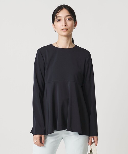 UNITED ARROWS（ユナイテッドアローズ）の「FEEL CLEAN 2WAY ブラウス ‐防しわ ストレッチ UVカット‐（シャツ/ブラウス・レディース・ブラック/ネイビー・38/36）」の6枚目の写真