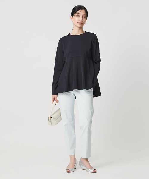 UNITED ARROWS（ユナイテッドアローズ）の「FEEL CLEAN 2WAY ブラウス ‐防しわ ストレッチ UVカット‐（シャツ/ブラウス・レディース・ブラック/ネイビー・38/36）」の7枚目の写真