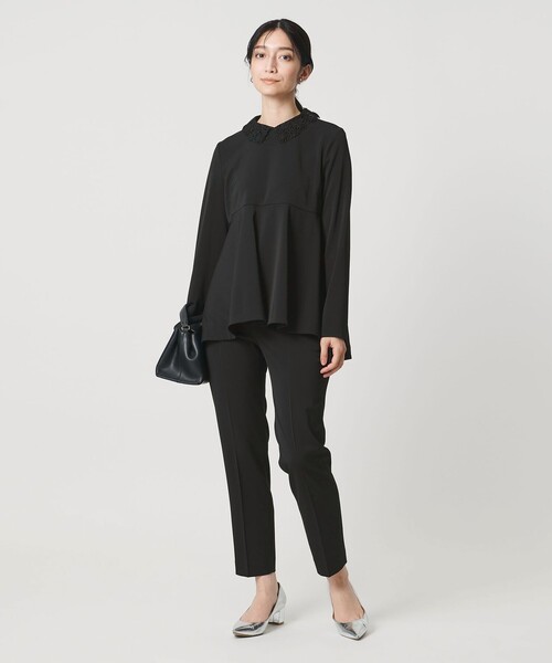 UNITED ARROWS（ユナイテッドアローズ）の「FEEL CLEAN 2WAY ブラウス ‐防しわ ストレッチ UVカット‐（シャツ/ブラウス・レディース・ブラック/ネイビー・38/36）」の12枚目の写真