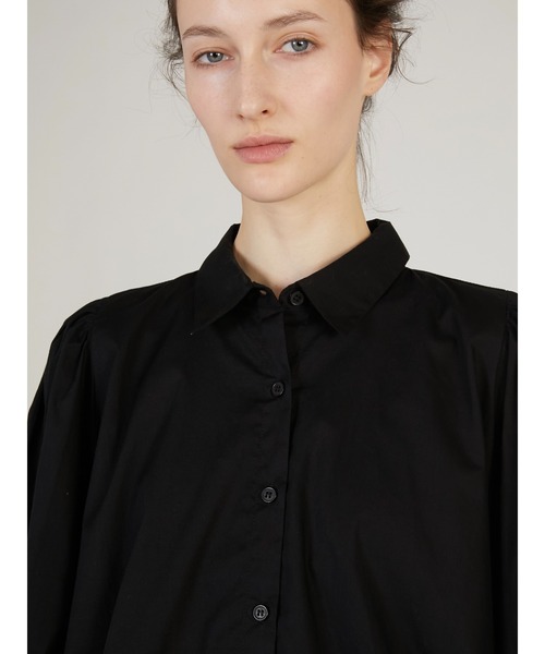 crinkle crinkle crinkle(クリンクルクリンクルクリンクル)の「【crinkle crinkle crinkle】frill hem long sleeve shirts/フリルヘムロングスリーブシャツ(シャツ/ブラウス・レディース・ブラック/ホワイト・FREE)」の8枚目の写真