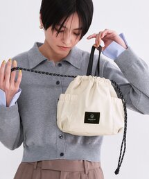 OPAQUE.CLIP | 2WAYサイドポケット 巾着ミニショルダー(ショルダーバッグ)