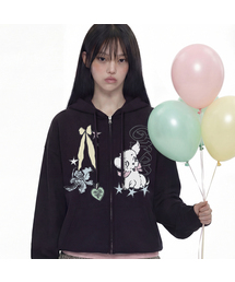 [ユニセックス]COLLECT WITH フードパーカー_BLACK