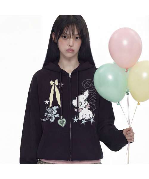 ユニセックス]COLLECT WITH フードパーカー_BLACK（パーカー）｜GRAVER