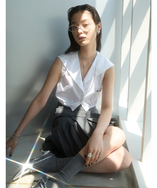 Soierie（ソワリー）の「ハート バーベル ピアス /  Heart barbell pierce（ピアス（両耳用）・レディース・シルバー/シルバー×ゴールド・FREE）」の5枚目の写真