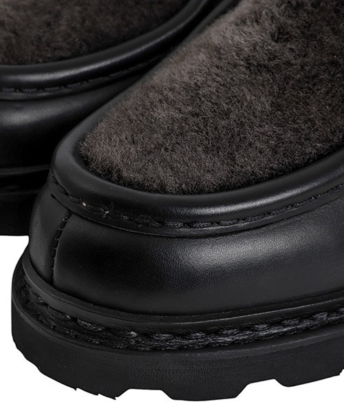 Paraboot（パラブーツ）の「PARABOOT / パラブーツ：別注 MICHAEL MOUTON（ムートン）：ONLYARK-5-2508[MUS]（その他シューズ・メンズ・ブラック・41/40.5/40）」の8枚目の写真
