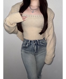 Rye by belgrace（リーバイベルグレイス）の「【セットアイテム】ボレロカーディガン ベア インナー ニットトップス（ニット/セーター）」