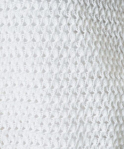 INDIVI(インディヴィ)の「【洗える/コットン】メッシュジップニットカーディガン(カーディガン/ボレロ・レディース・ダークブラウン/チャコールグレー/ライトグレー/ホワイト・38)」の9枚目の写真