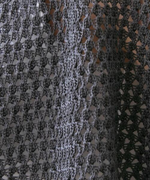 INDIVI(インディヴィ)の「【洗える/コットン】メッシュジップニットカーディガン(カーディガン/ボレロ・レディース・ダークブラウン/チャコールグレー/ライトグレー/ホワイト・38)」の17枚目の写真